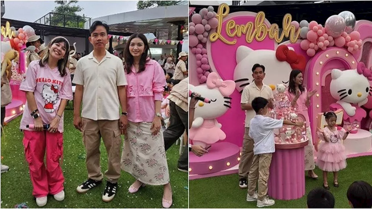 6 Potret Gibran dan Selvi Ananda Rayakan Ultah ke-5 La Lembah, Bertema Hello Kitty