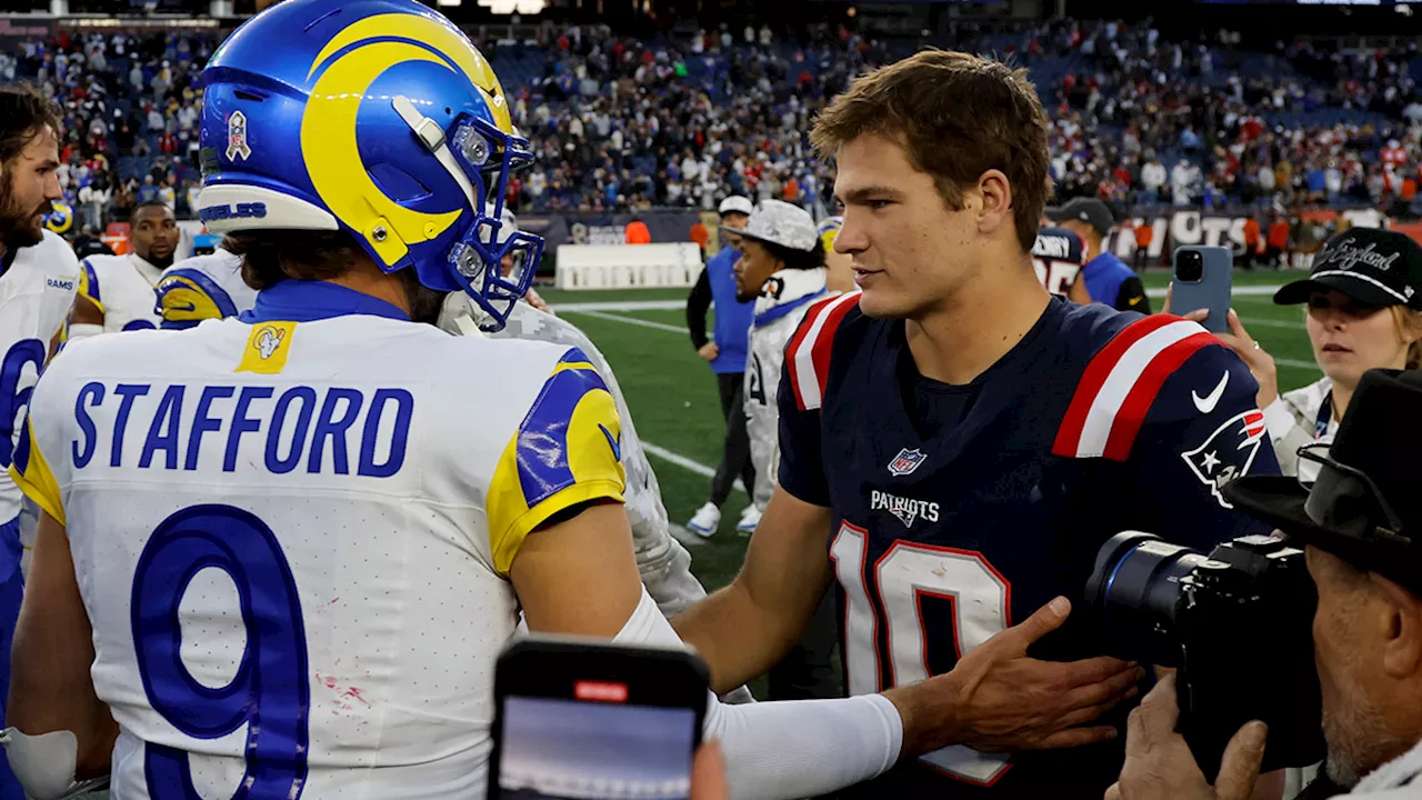 Patriots fans will like Matthew Stafford's take on Drake Maye's future