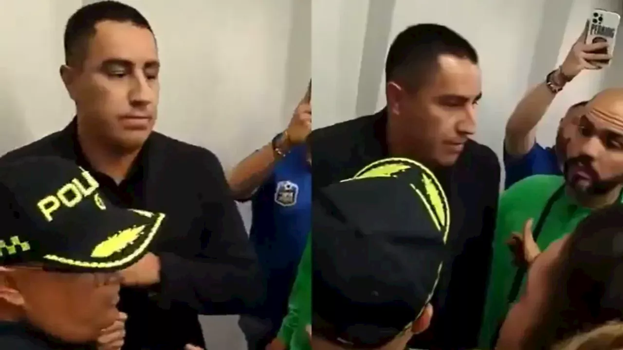 Policía interrumpió rueda de prensa y se llevó Efraín Juárez por provocar a hinchada del DIM