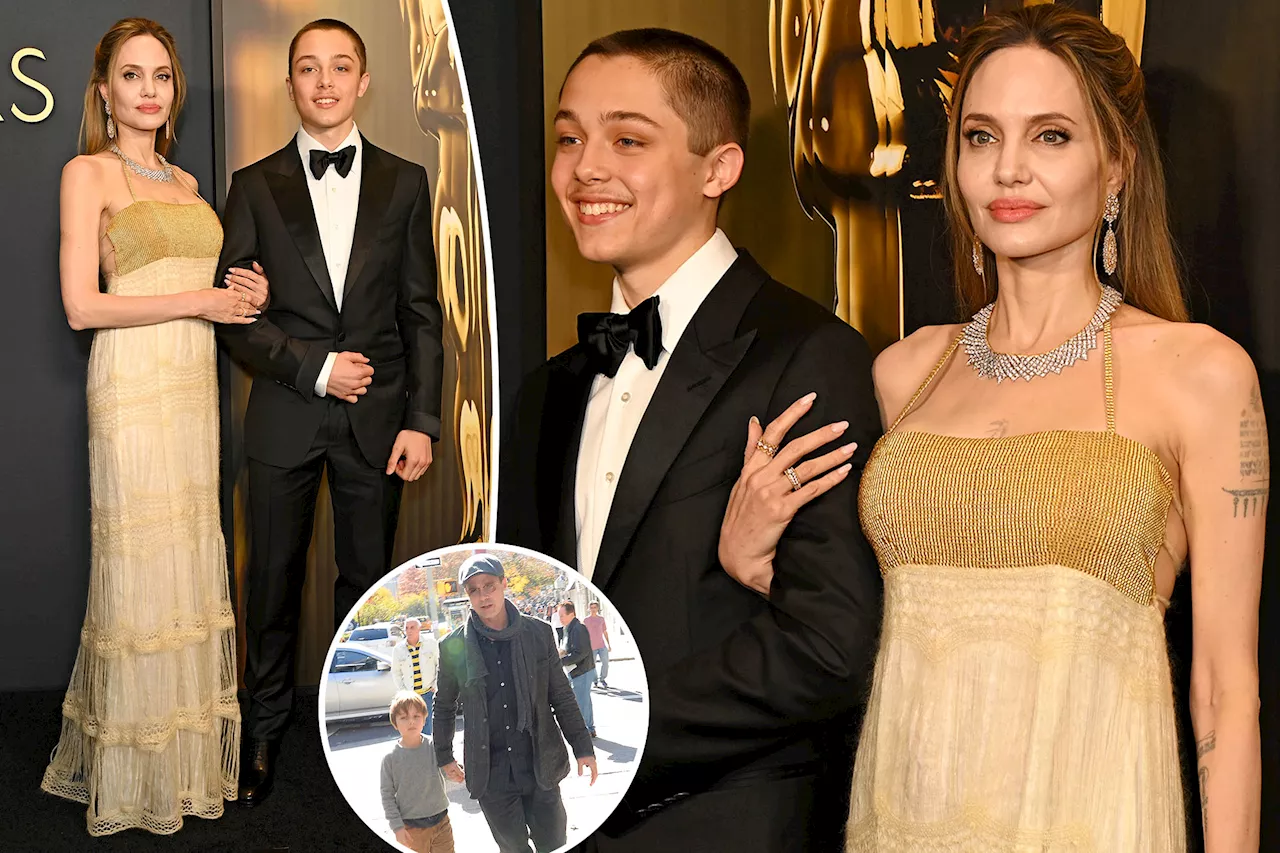 Angelina Jolie's son Knox, 16, looks just like dad Brad Pitt in rare red carpet outing