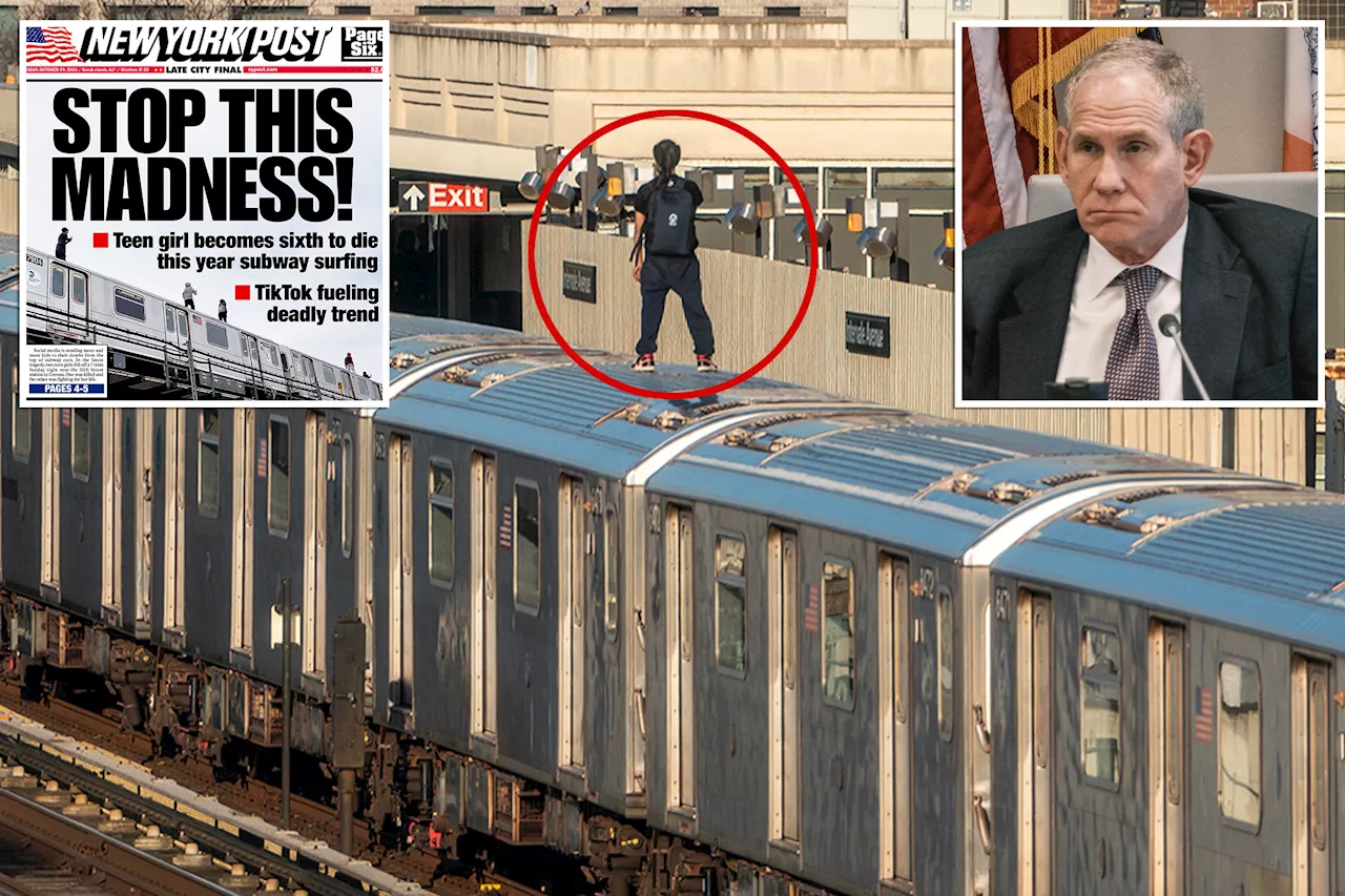 MTA boss pushes parents to 'take control' as subway surfing deaths soar, as kids try crazy 'Spider-Man' stunts