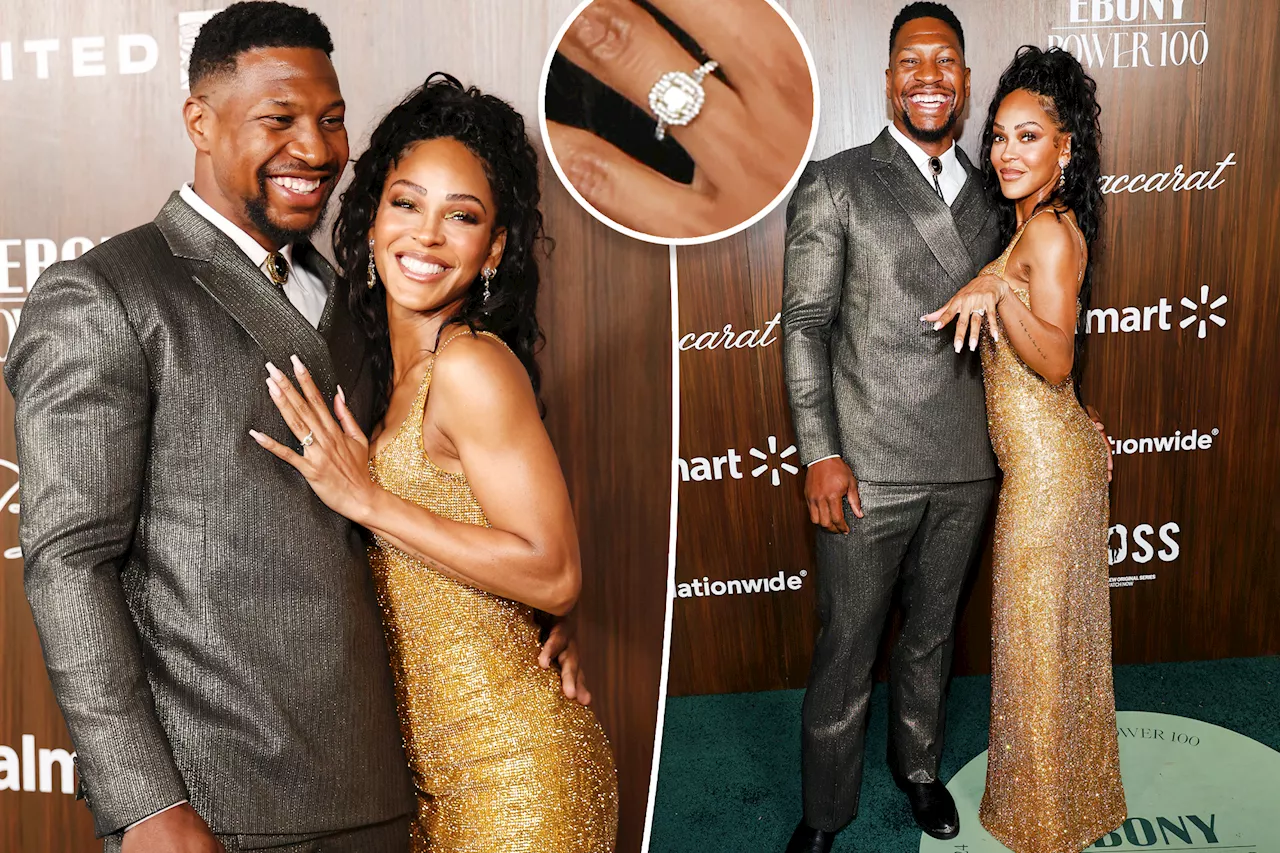 Meagan Good is engaged to Jonathan Majors after one year of dating, reveals ring