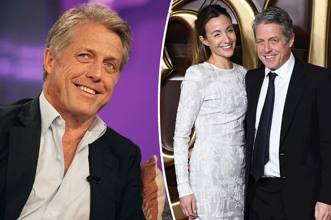 'Old' dad Hugh Grant jokes about hiding from 'noisy' and 'unbearable' kids in the bathroom