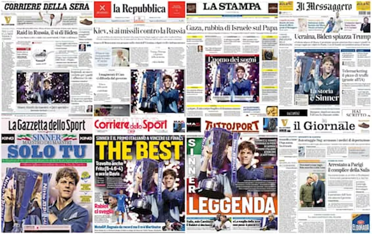 Le prime pagine dei quotidiani di oggi 18 novembre: la rassegna stampa