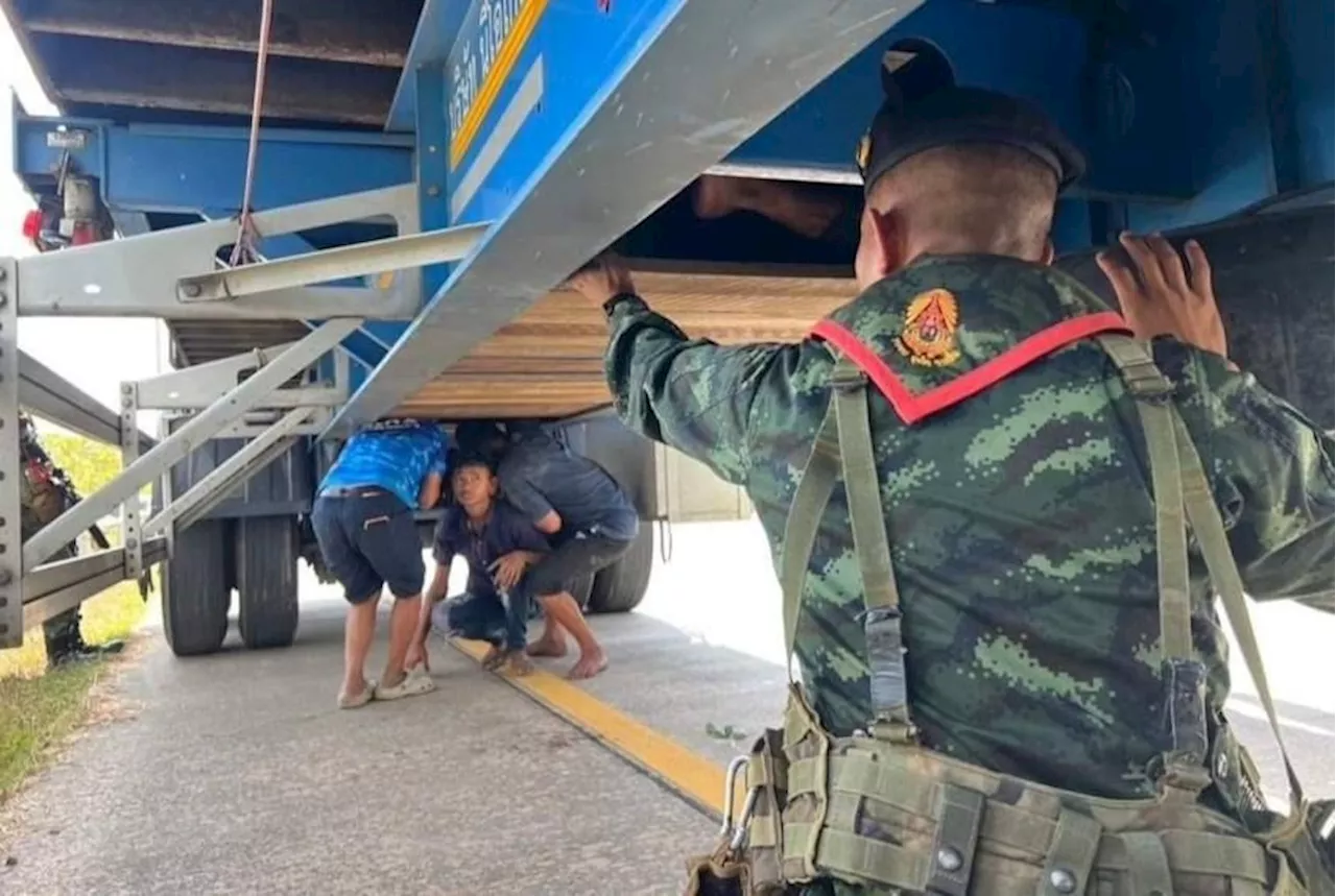 Human smuggling: Thai authorities arrest eight Myanmar nationals hiding under truck