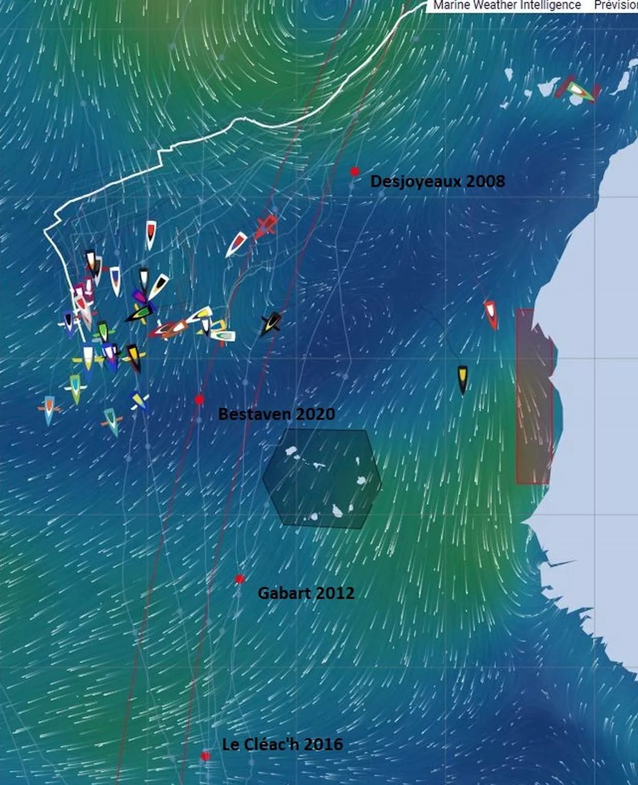 Vendée Globe : une édition lente jusque là, visualisez sur une carte le retard sur les précédentes