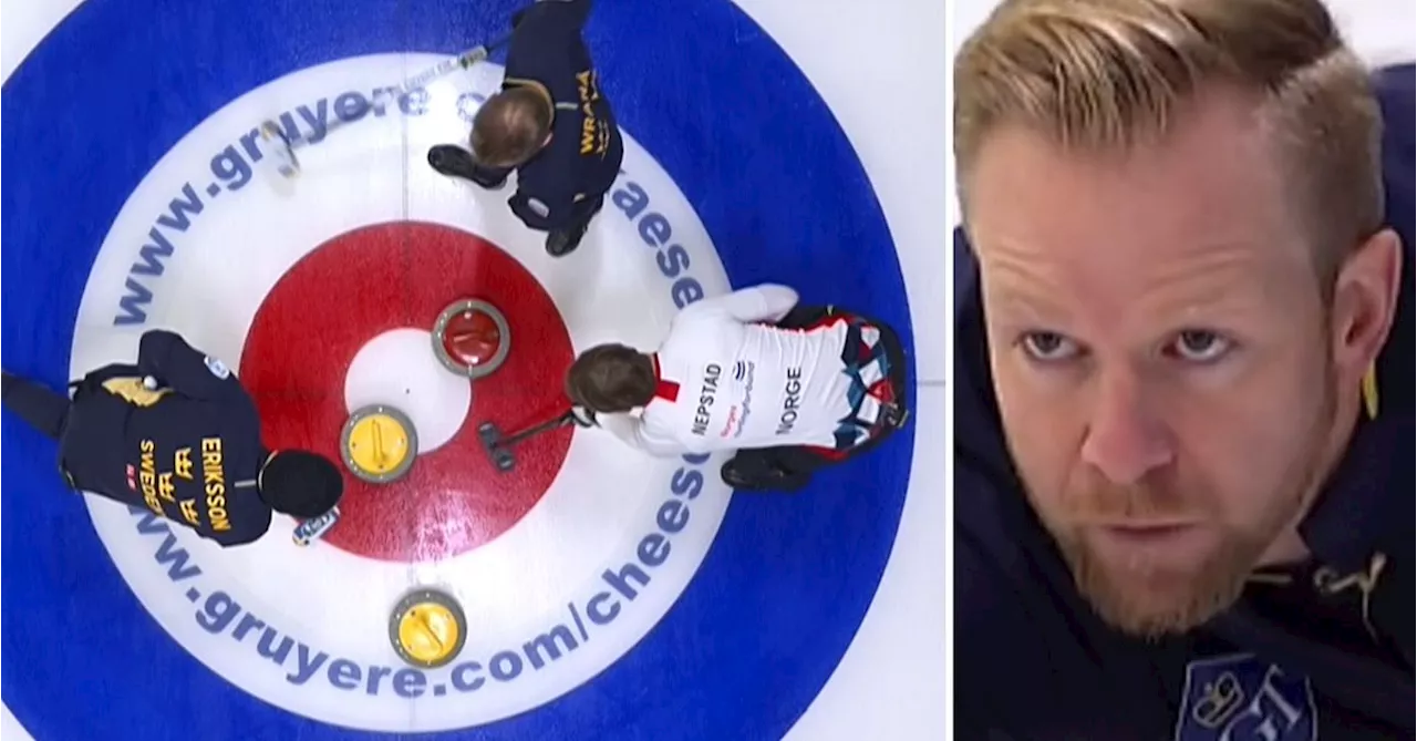 Curling: Sverige besegrade Norge i curling-EM efter Edins sista kanondrag