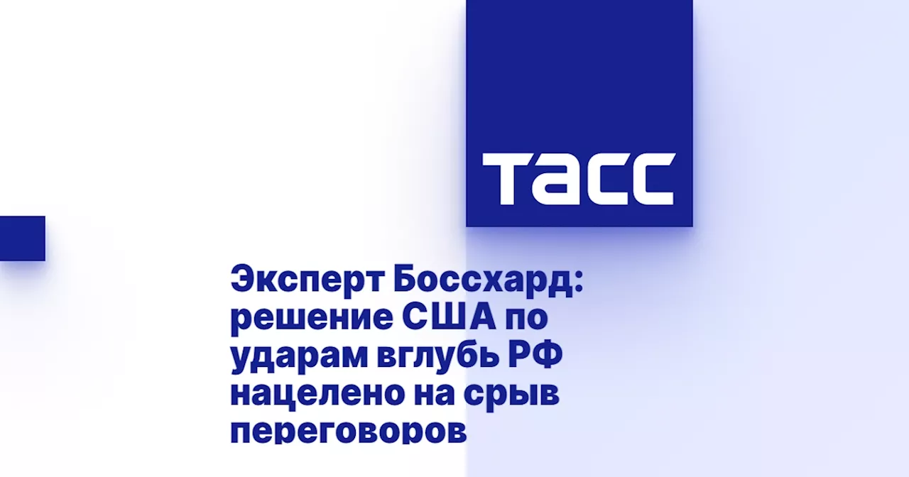 Эксперт Боссхард: решение США по ударам вглубь РФ нацелено на срыв переговоров