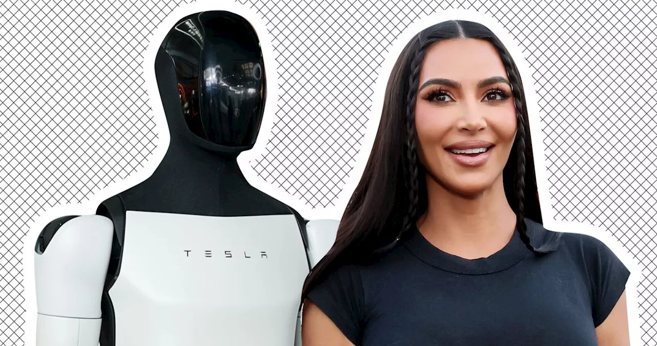 Kim Kardashian Shows Off Tesla Optimus Robot