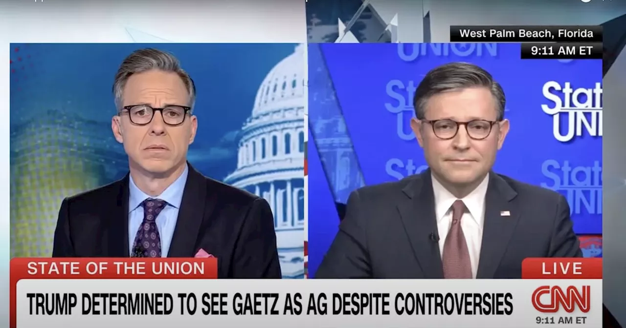 ‘You’re a Man of God’: Tapper Calls Out Johnson for Supporting Trump’s Cabinet Picks