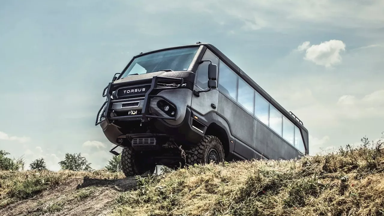 World’s toughest £200k BUS built to traverse dangerous off-road trails & kitted out with military-grade te...