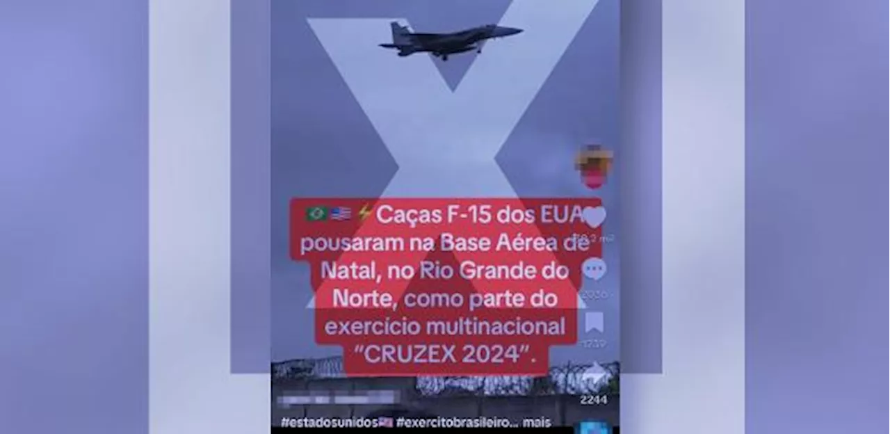 Aeronaves estrangeiras mostradas em vídeo participavam de simulação da FAB