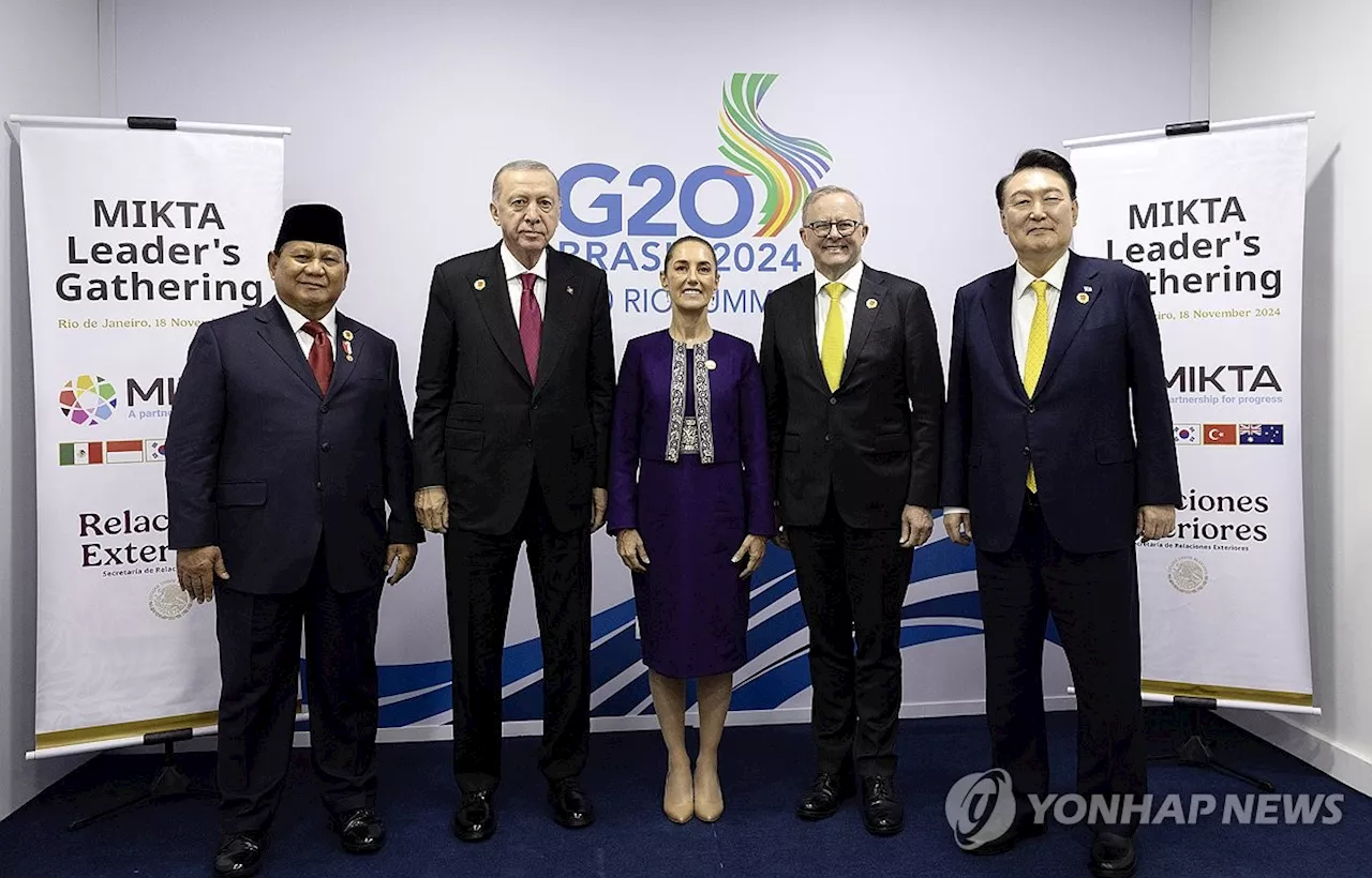 尹 등 믹타 정상 '지정학적 대립 시기, 유엔 결의 지지해야'