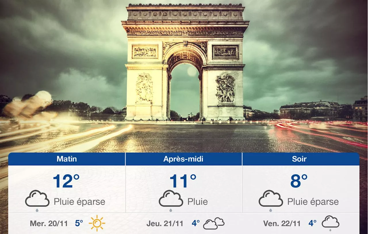 Météo Paris: prévisions du mardi 19 novembre 2024