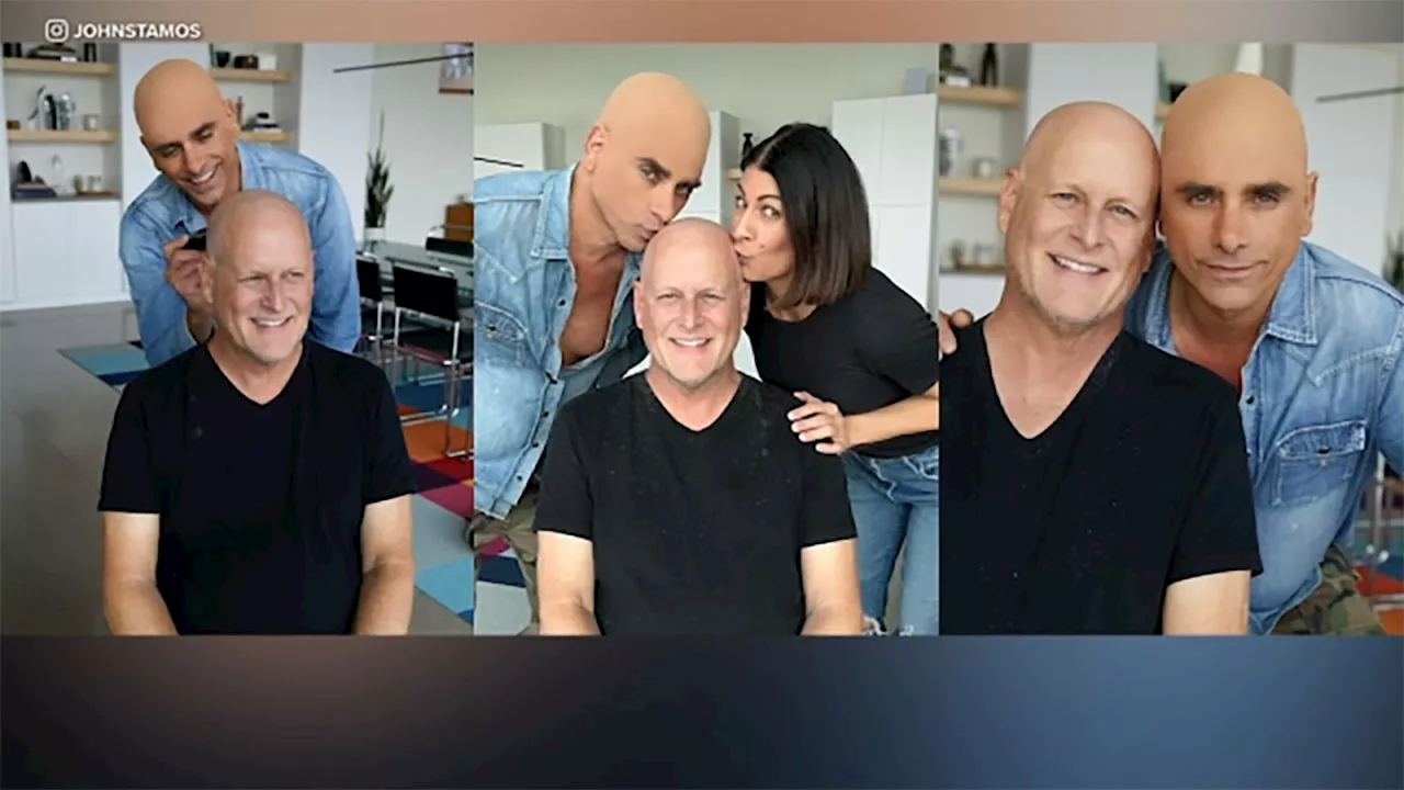 Dave Coulier debuts shaved head after cancer diagnosis, with help from his friend John Stamos