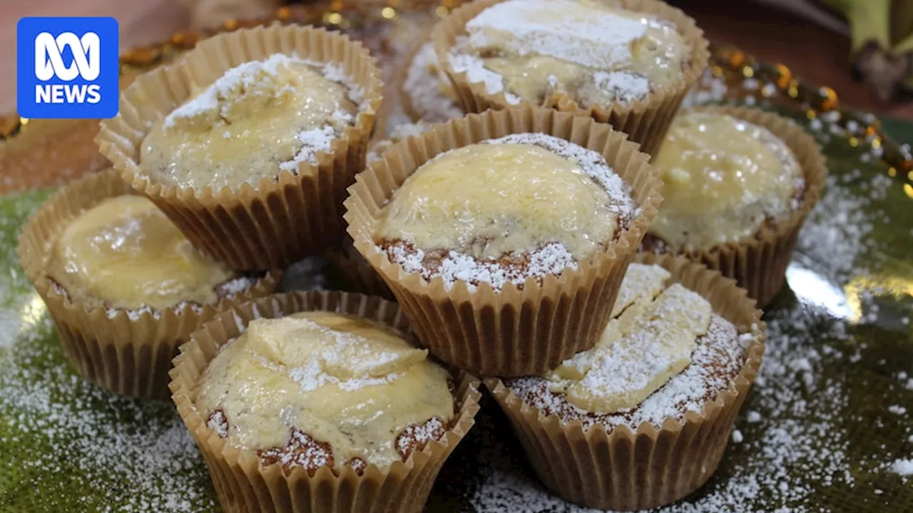 Banana cupcakes with whipped miso butter