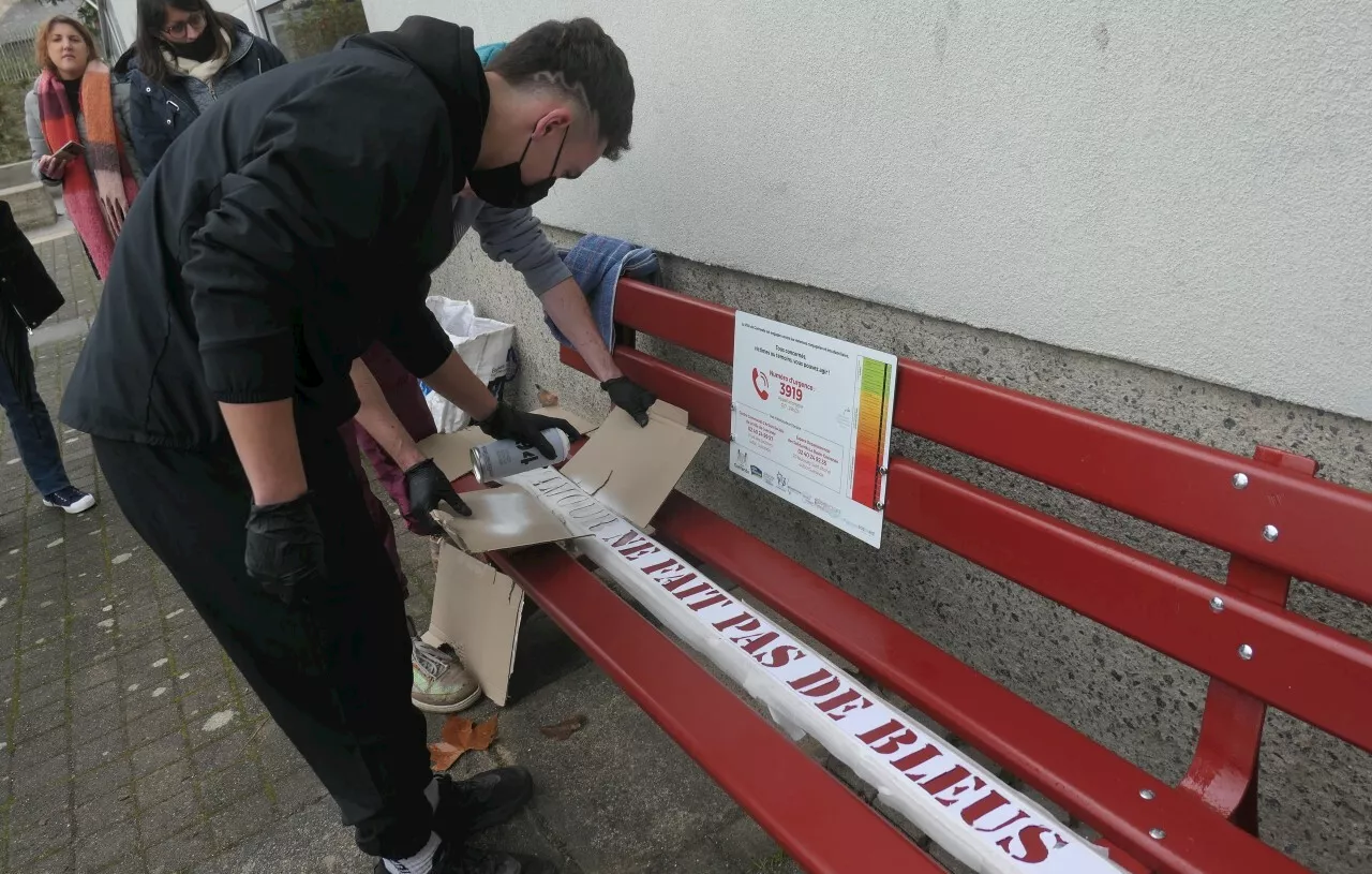 Loire-Atlantique : dans cette commune, des bancs rouges pour lutter contre les violences faîtes aux femmes