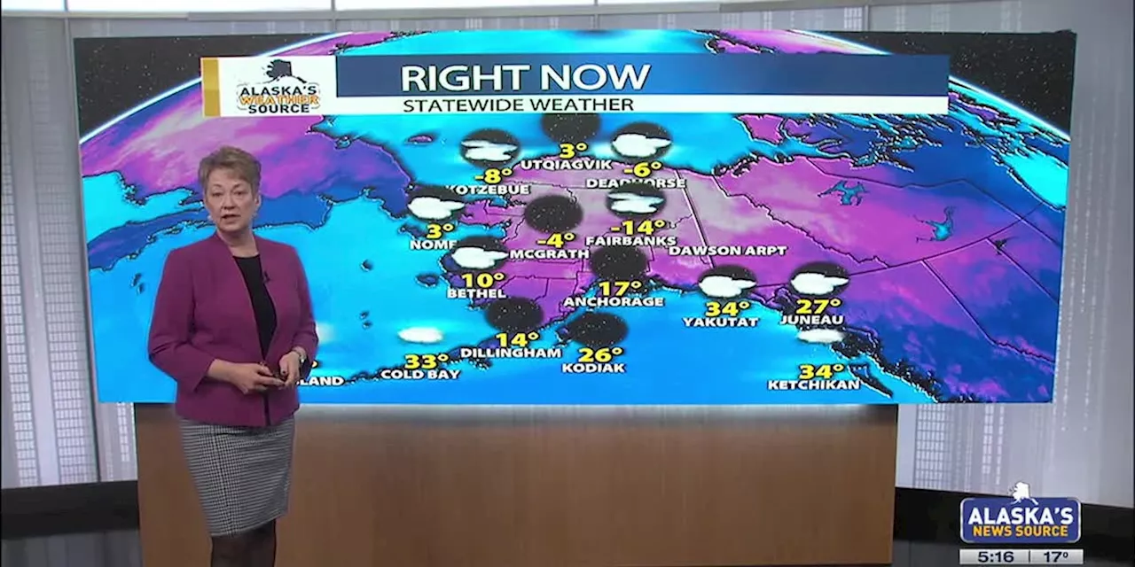 A cold start to the week across Alaska