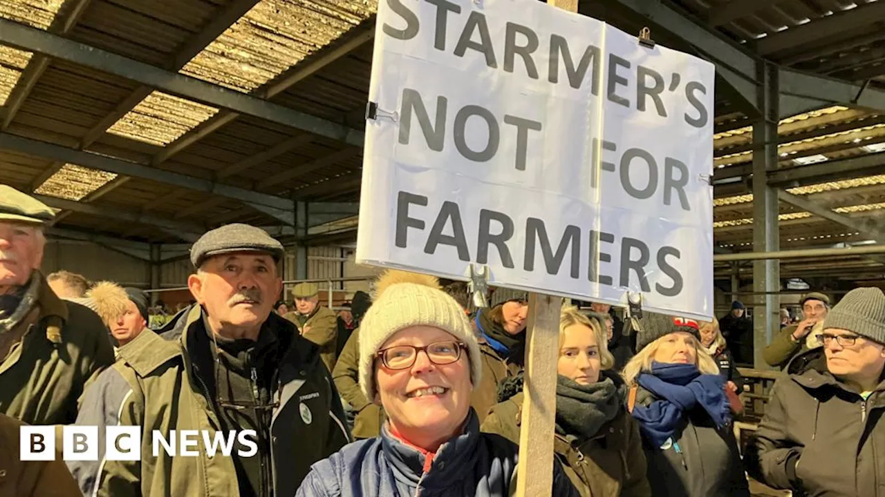 Farmers in Herefordshire protest against inheritance tax changes