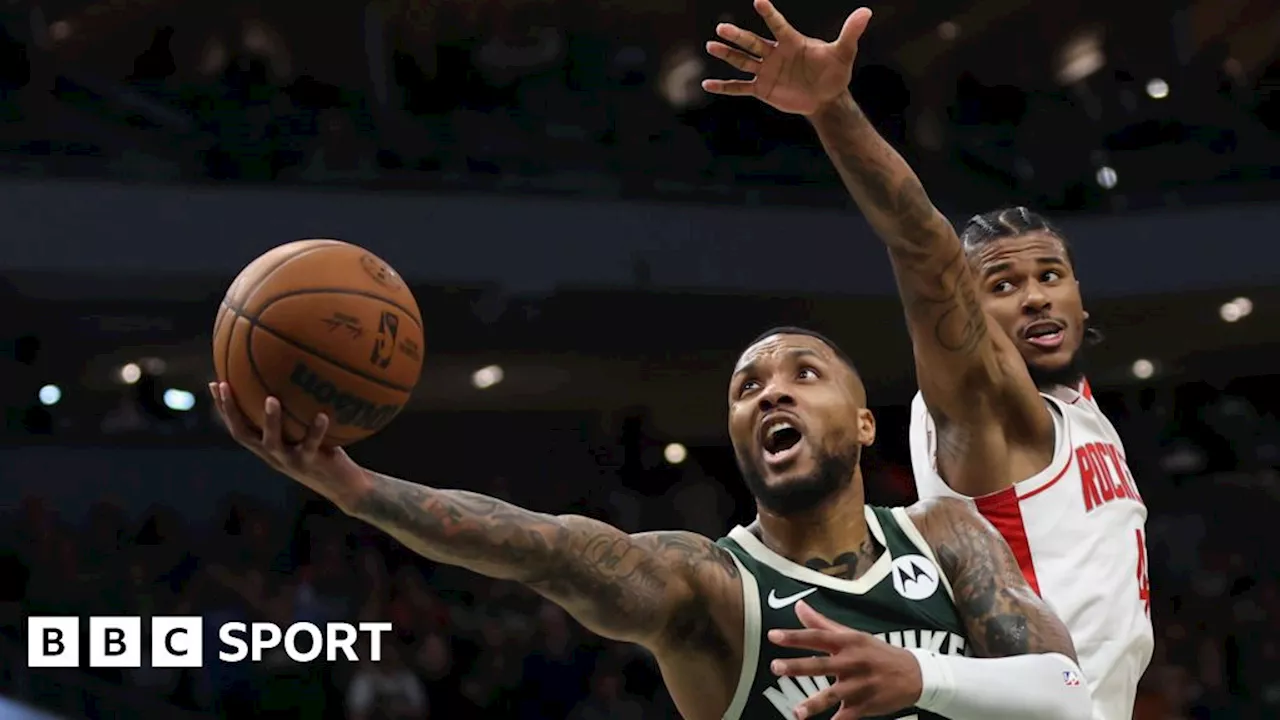 Milwaukee Bucks 101-100 Houston Rockets: Damian Lillard leads late Bucks charge