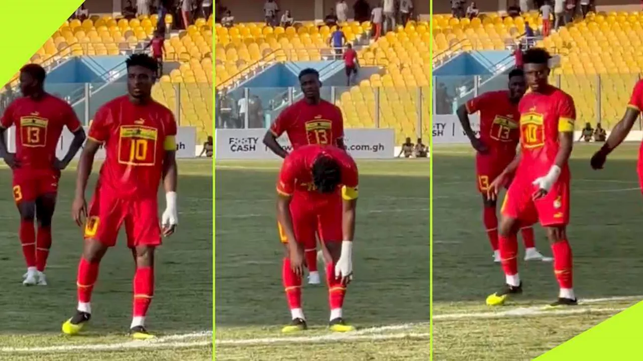 Video of Mohammed Kudus Looking Restless Before Penalty Emerges; Fans Think It’s Spiritual