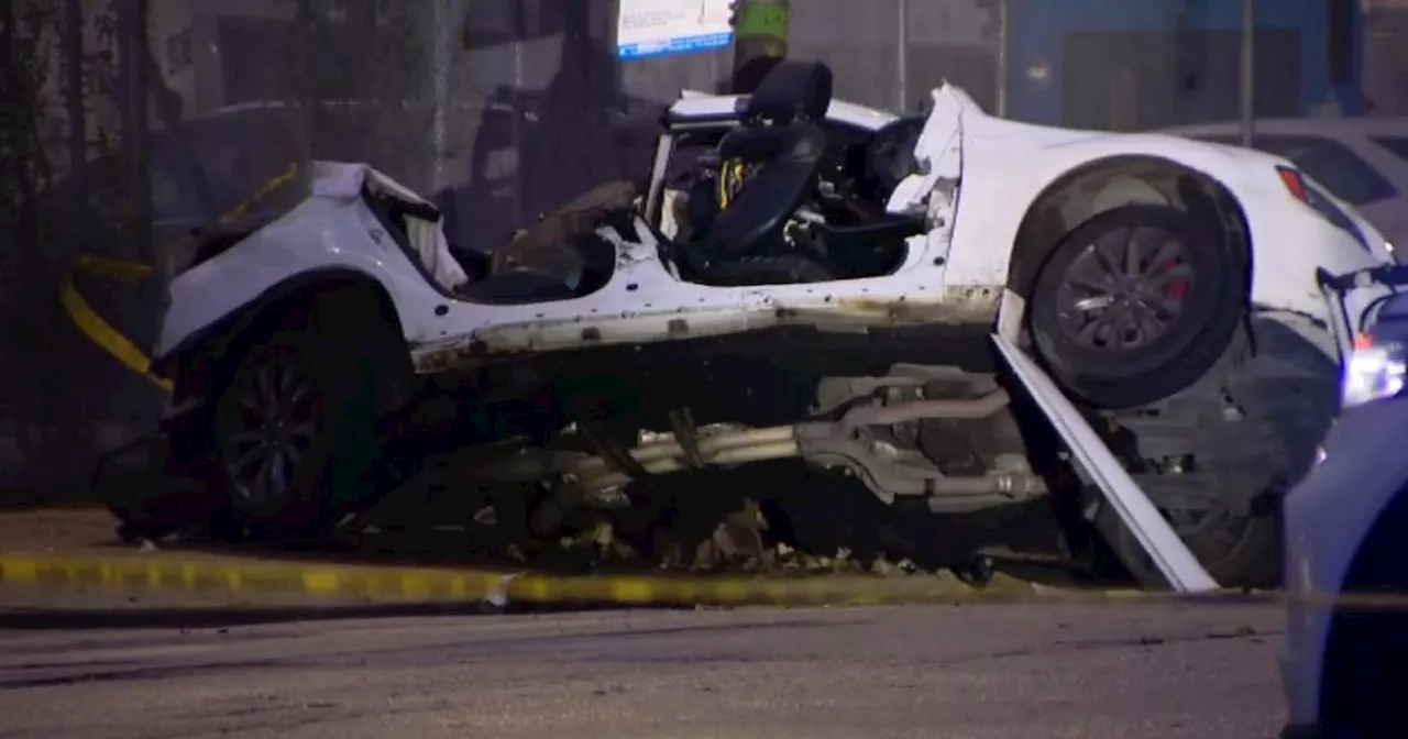 1 dead, 4 injured when stolen car crashes into pole on Chicago's South Side