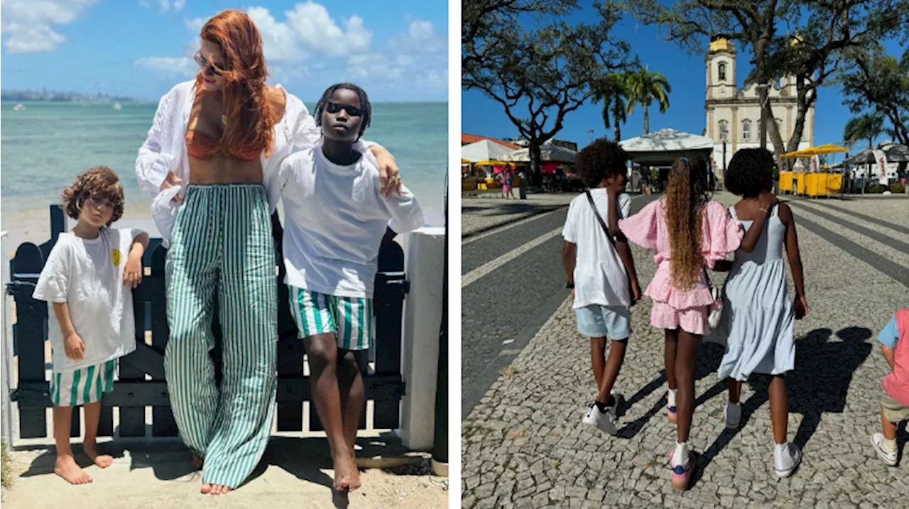 Giovanna Ewbank publica série de fotos em viagem com os filhos