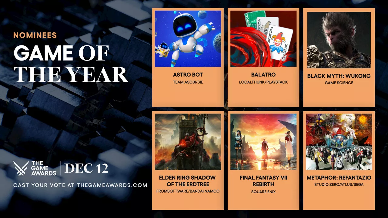 The Game Awards: Medien (und Spieler*) wählen das Game of the Year 2024