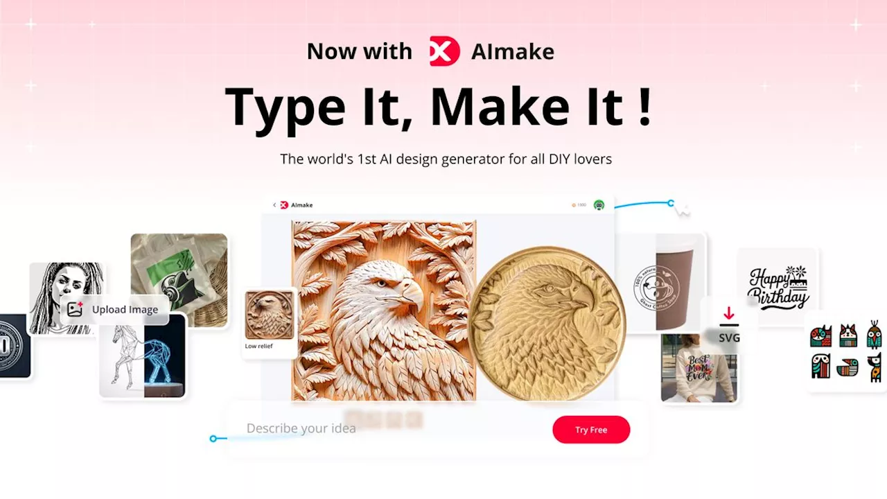 The world’s first AI-powered craft ideas platform, AImake, takes you from simple prompt to ready to use design in seconds