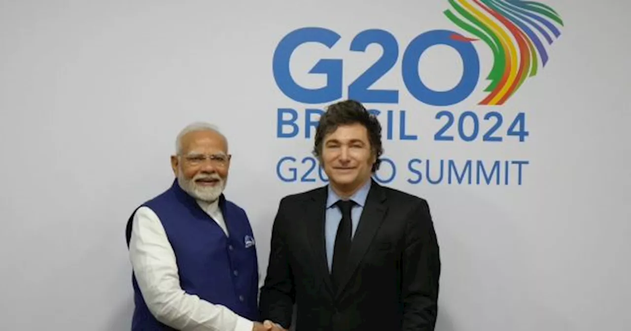  JAVIER MILEI se reunió con el primer ministro de la INDIA en el G20