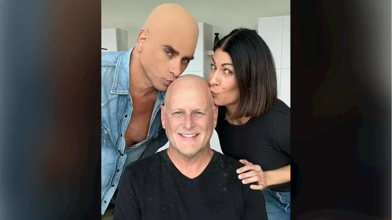 Dave Coulier debuts shaved head with a little help from his friend John Stamos