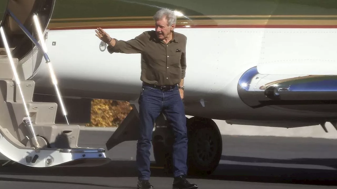 Harrison Ford jets into LA days after celebrating wife Calista Flockhart's 60th birthday