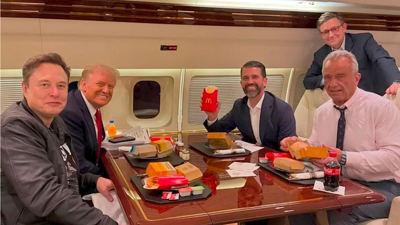 Foto aus Trump-Flieger: »Das 3-Uhr-Frühstück der Champions«