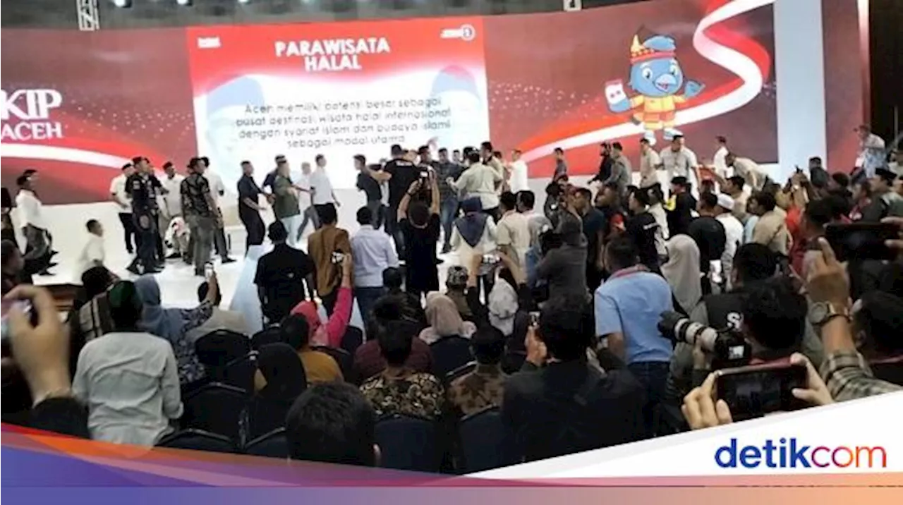 Debat Ketiga Pilgub Aceh Ricuh, Dihentikan Sementara