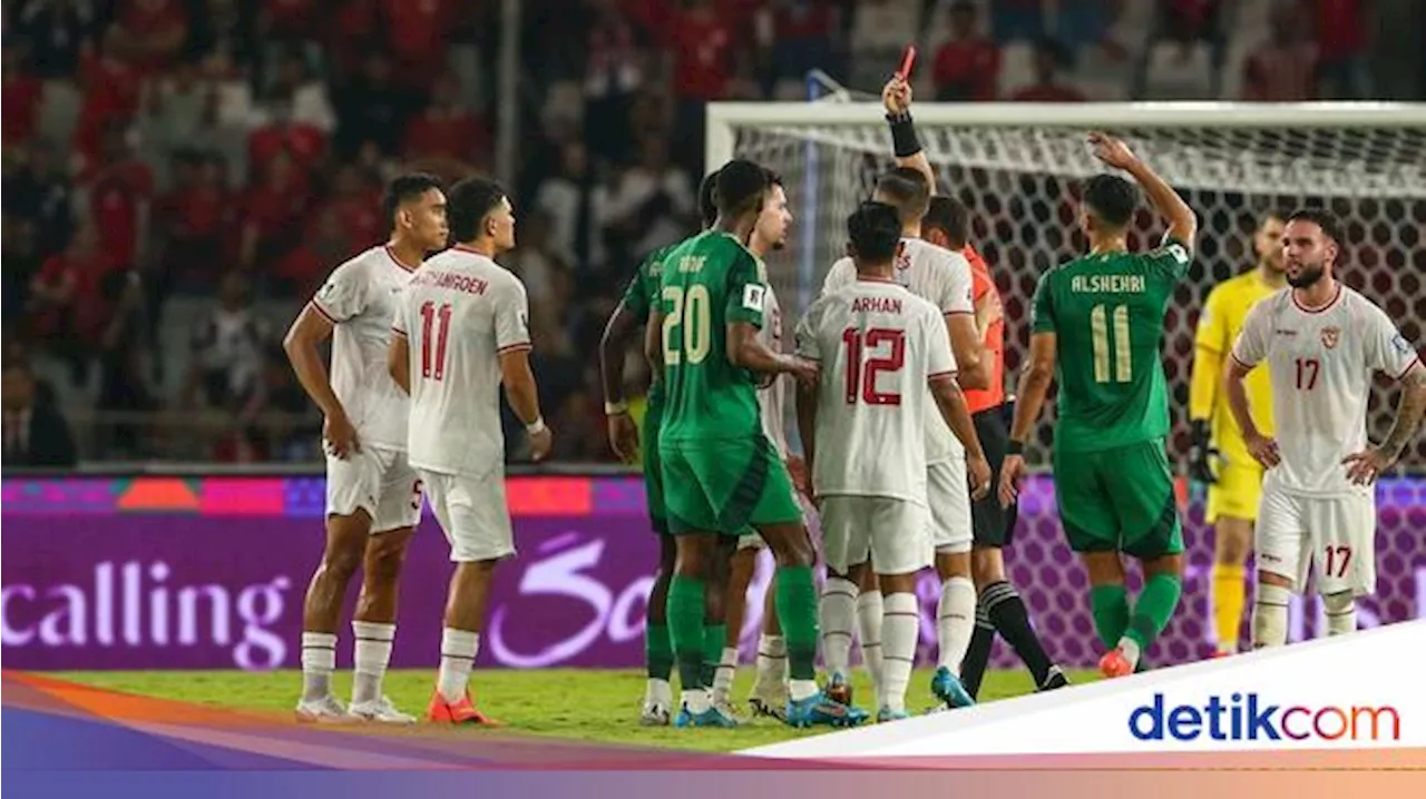 Hujan Kartu Saat Indonesia Kalahkan Arab Saudi, Justin Hubner Diusir