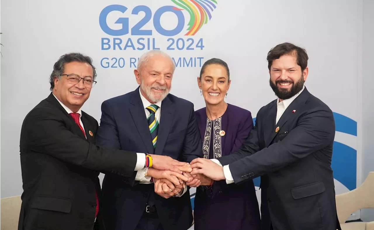 Sheinbaum y Petro refuerzan lazos bilaterales en el G20; estrechan cooperación, comercio y lazos culturales