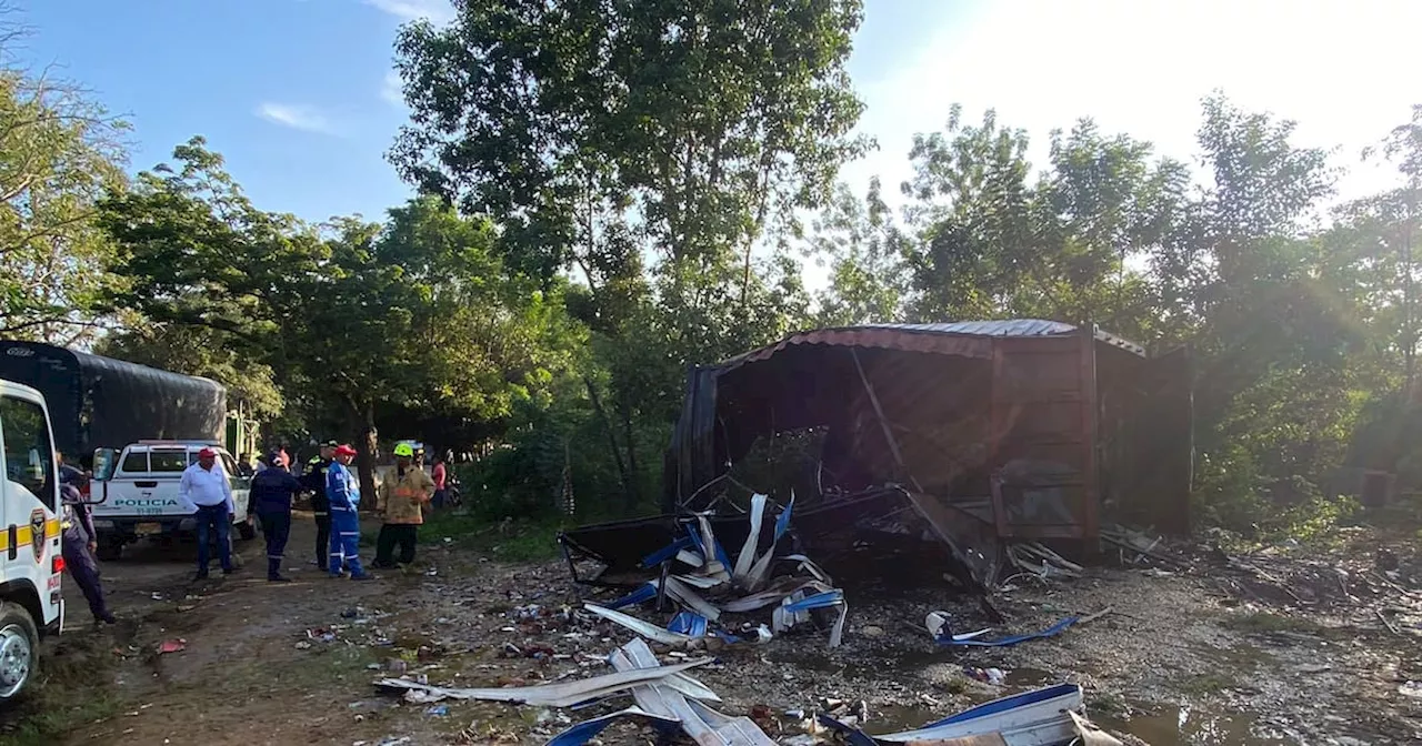 Video: explotó container con pólvora en El Carmen de Bolívar