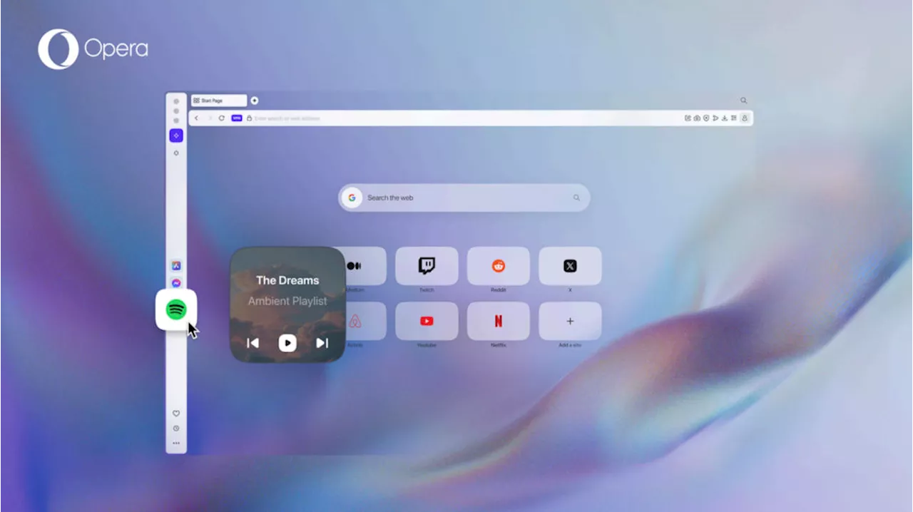 Spotify is now the default music player in the Opera One browser