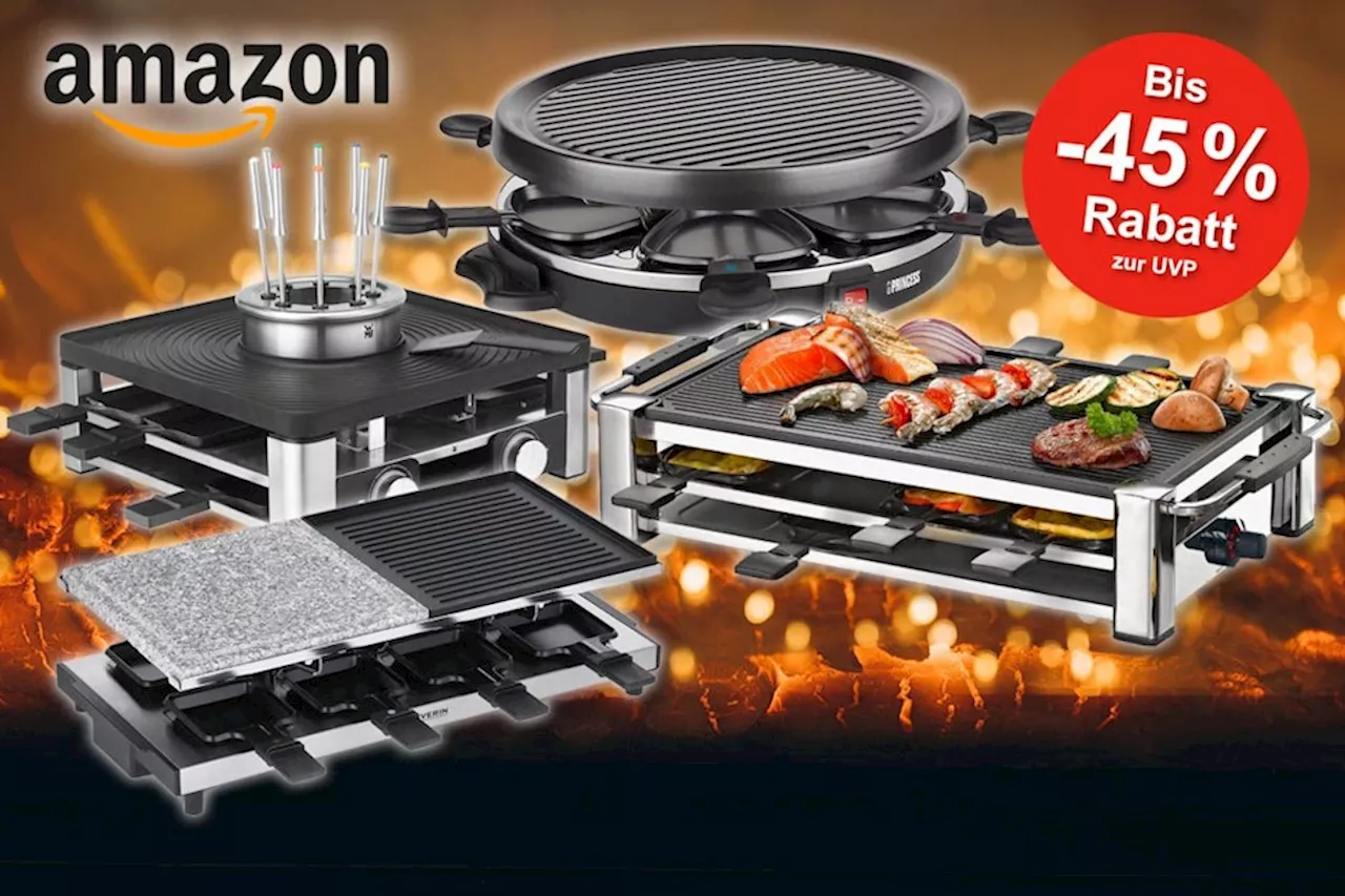 Raclette Grill Mega Amazon Sale: Deals bis -45% auf WMF, Severin, Princess, Rommelsbacher und mehr