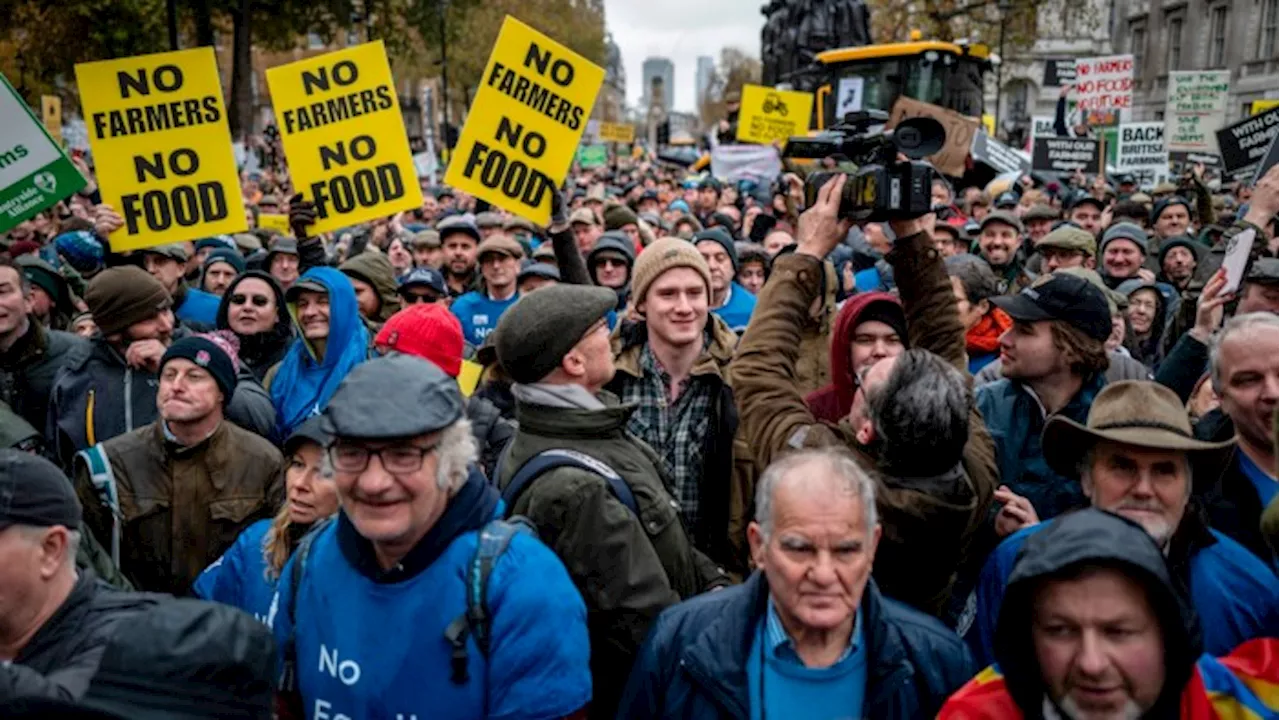 Thousands of farmers protest in London against tax changes