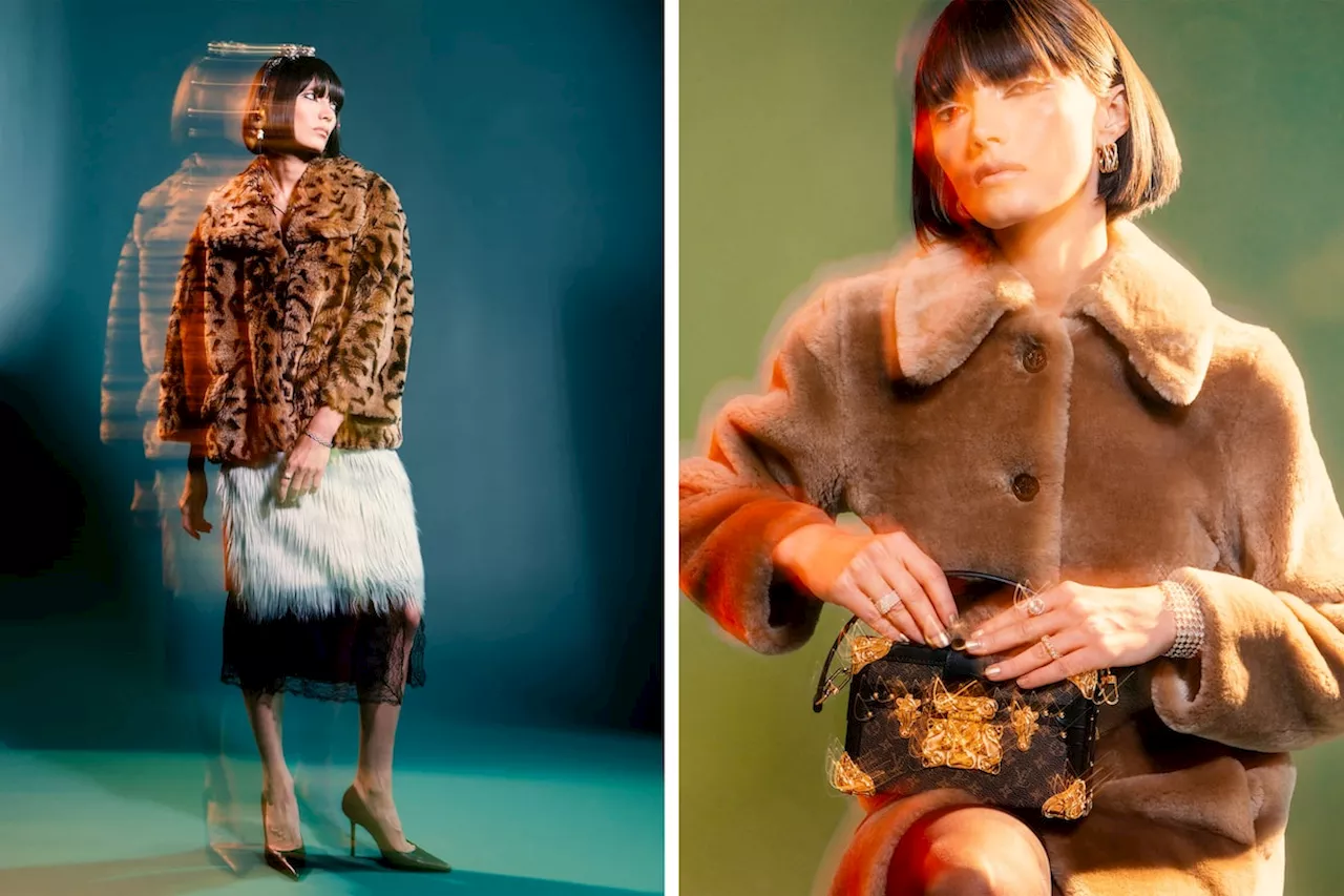 Mix faux fur with genuine sparkle for a luxe look this winter