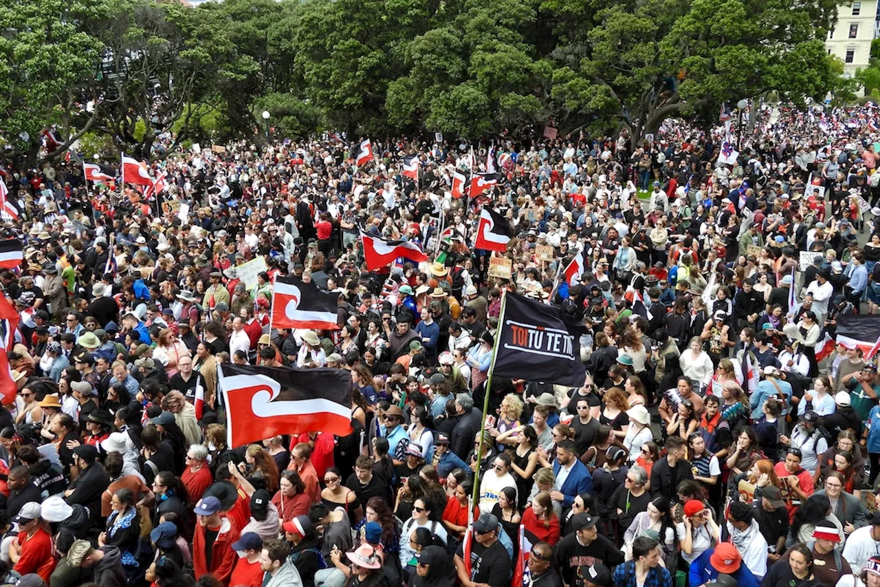 Tens of thousands rally at New Zealand parliament against bill to alter Indigenous rights