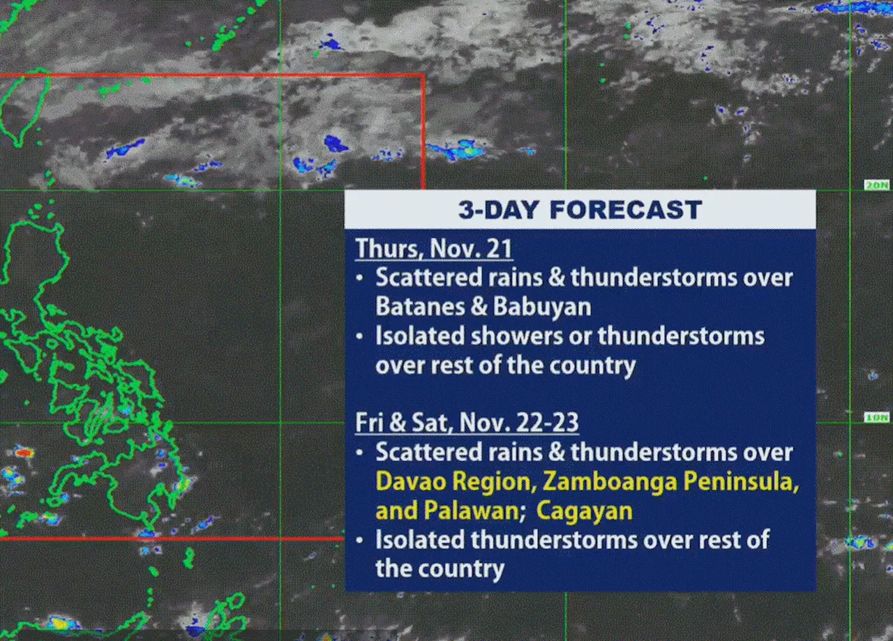 PAGASA: Northeast monsoon, easterlies to bring rains in parts of PH