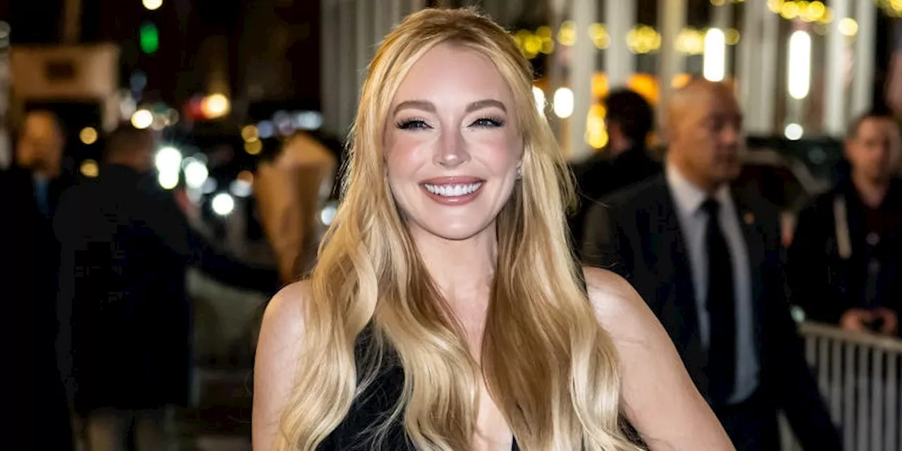 Lindsay Lohan Makes a Case for Wearing the Sheer Trend This Holiday Season