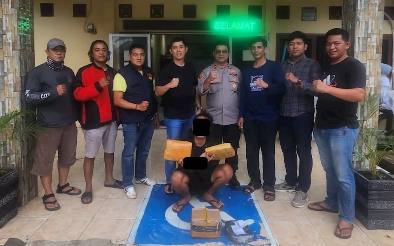 Polsek Rambang Dangku Tangkap Pengedar 1,8 Kg Ganja Kering