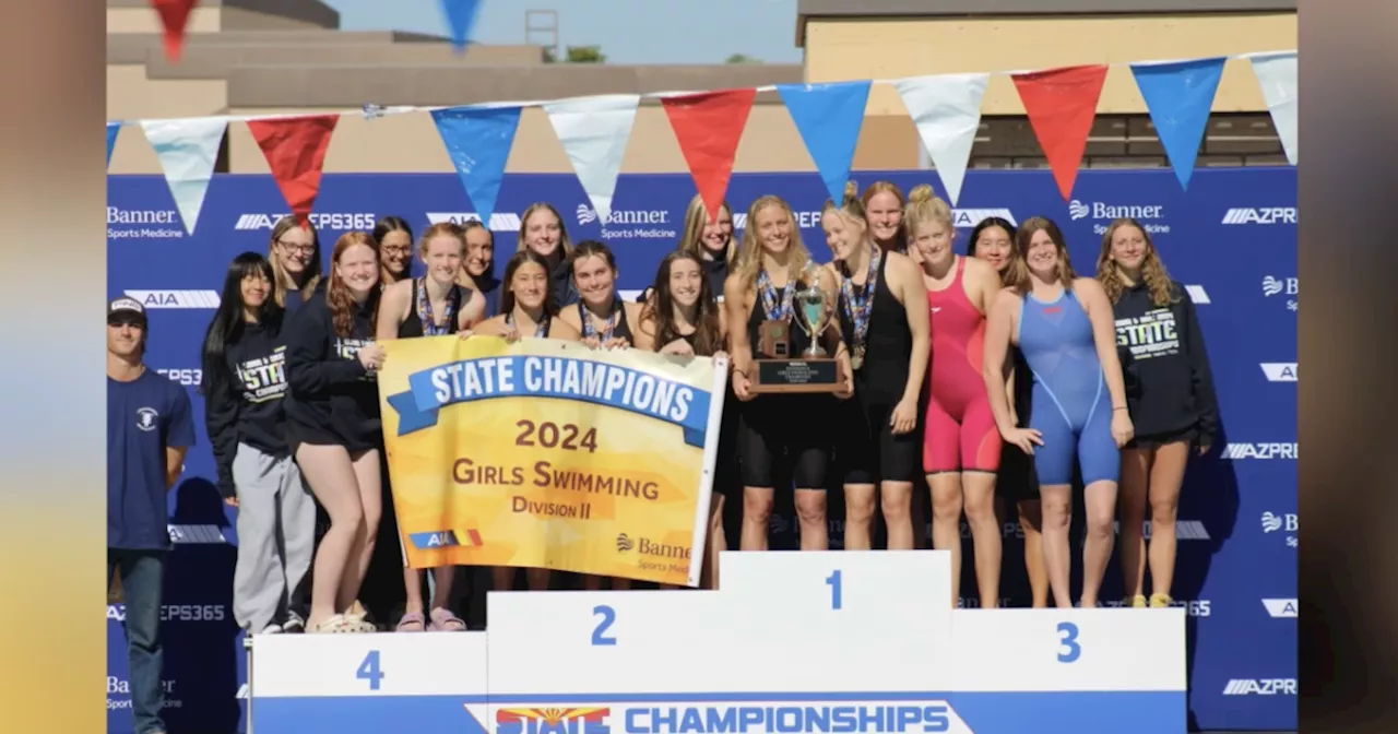 Catalina Foothills High School girls swim and dive team wins state championship