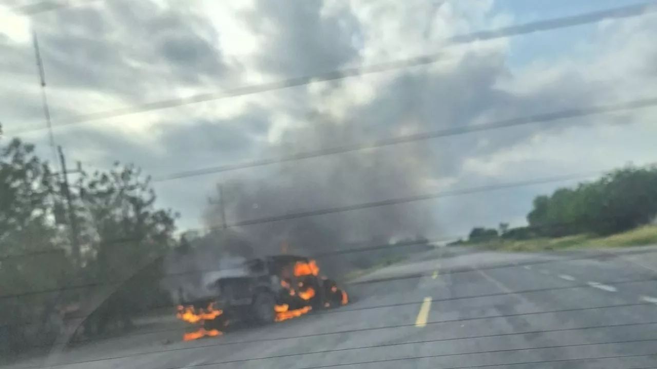 Muere Guardia Estatal en enfrentamiento y bloqueos de la delincuencia organizada en San Fernando, Tamaulipas