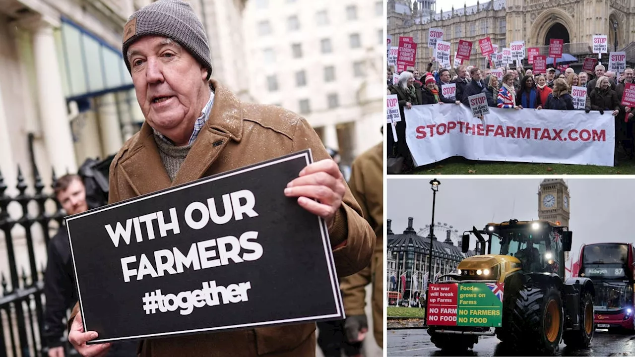 Jeremy Clarkson tells government to 'back down' over inheritance tax changes at farmer's protest