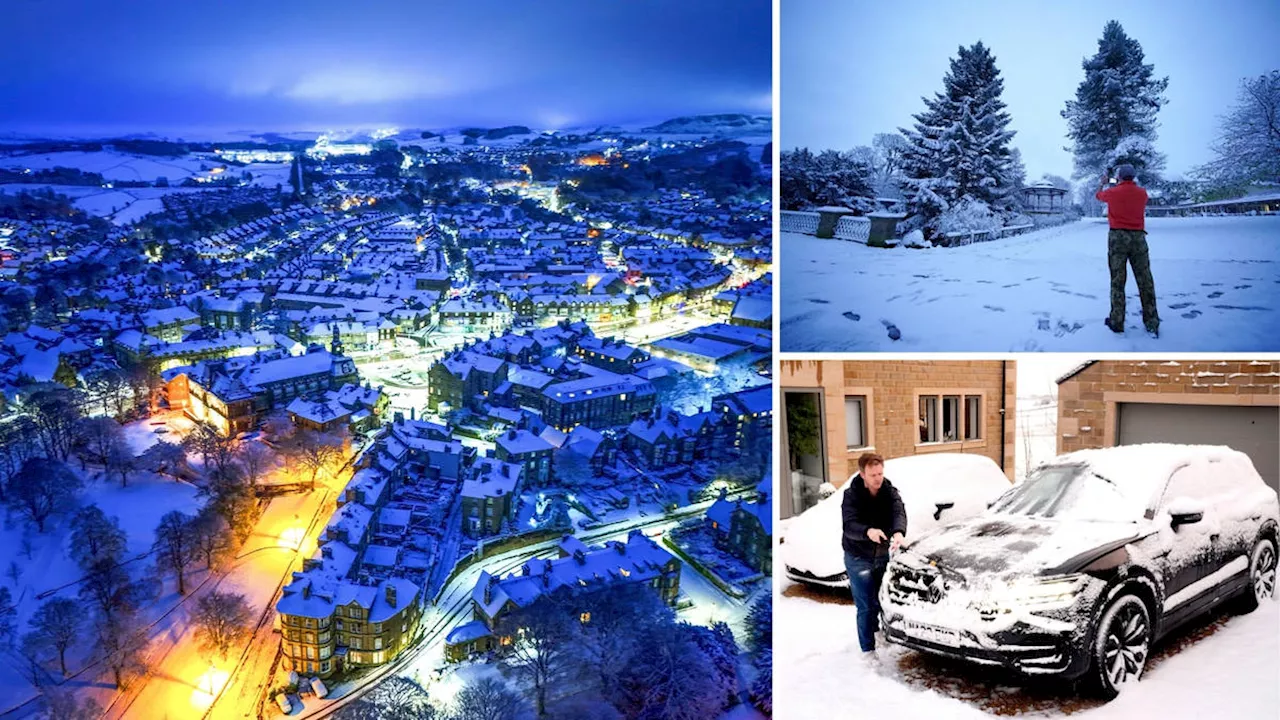 Snow falls in London as UK temperatures plummet as low as -8C and commuters face chaos