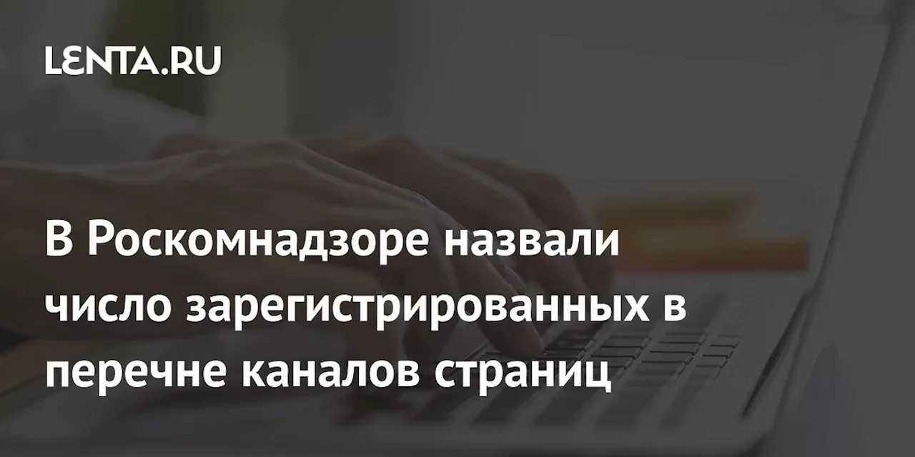 В Роскомнадзоре назвали число зарегистрированных в перечне каналов страниц